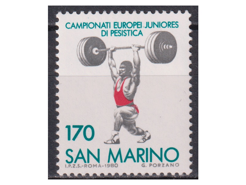 Сан-Марино. Спорт. Почтовая марка 1980г.