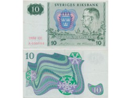 Швеция. Банкнота 10 крон 1984г.