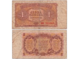 Чехословакия. Банкнота 1 крона 1953г.
