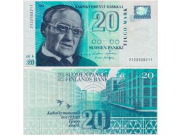 Финляндия. Банкнота 20 марок 1999г.