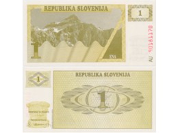 Словения. Банкнота 1 толар 1990г.