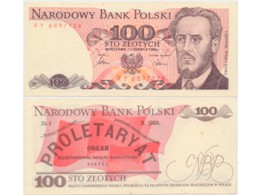 Польша. Банкнота 100 злотых 1986г.
