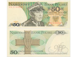 Польша. Банкнота 50 злотых 1988г.