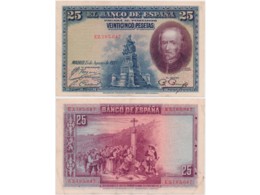 Испания. Банкнота 25 песет 1928г.