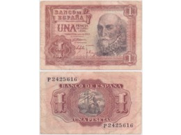 Испания. Банкнота 1 песета 1953г.