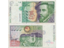 Испания. Банкнота 1000 песет 1992г.