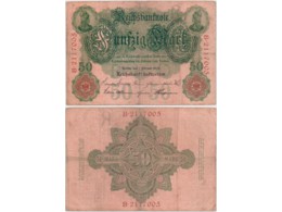 Германия. Банкнота 50 марок 1908г.