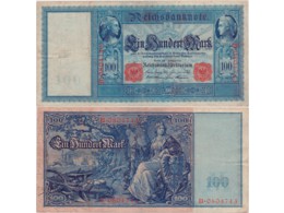 Германия. Банкнота 100 марок 1908г. Вильгельм I.