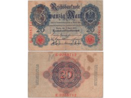 Германия. Банкнота 20 марок 1910г.