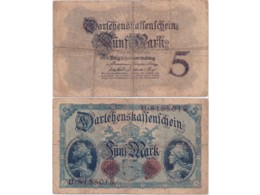Германия. Банкнота 5 марок 1914г.