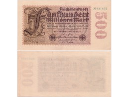 Германия. Банкнота 500 миллионов марок 1923г.