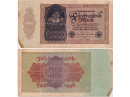 Германия. Банкнота 5000 немецких марок 1922г.
