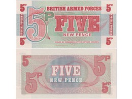 Великобритания. Банкнота 5 пенсов 1972г.