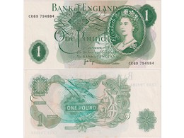 Великобритания. Банкнота 1 фунт 1960-1977г.