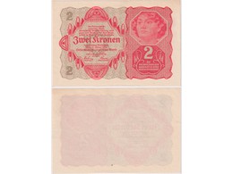 Австрия. Банкнота 2 кроны 1922г.
