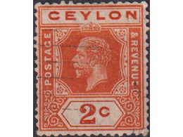 Цейлон. Георг V. Почтовая марка 1927г.