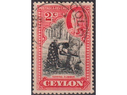 Цейлон. Георг V. Почтовая марка 1935г.