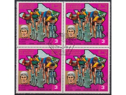 Экваториальная Гвинея. Велогонщик Йос Гюисманс. Квартблок 1973г.