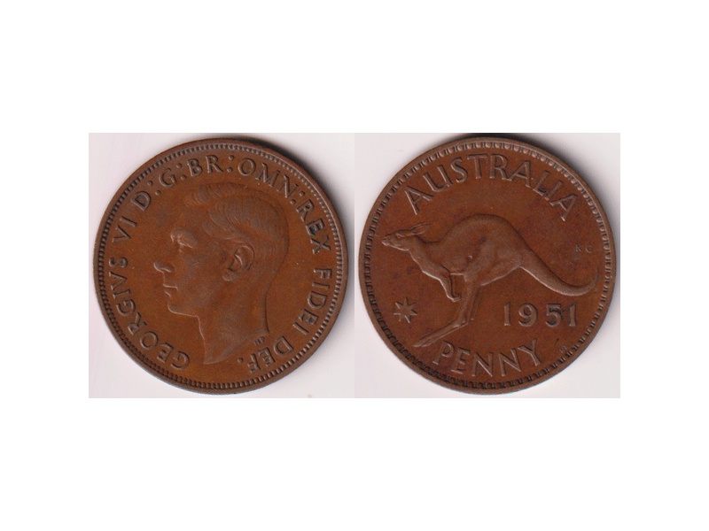 Австралия. 1 пенни 1951г.