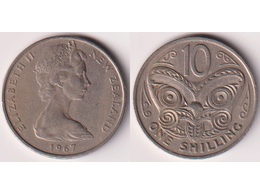 Новая Зеландия. 10 центов 1967г.