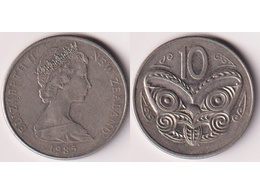 Новая Зеландия. 10 центов 1985г.
