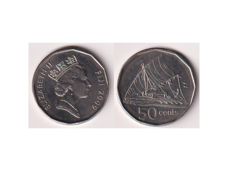 Острова Фиджи. 50 центов 2009г.