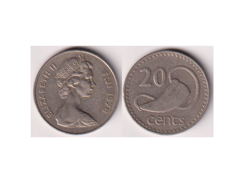 Острова Фиджи. 20 центов 1978г.