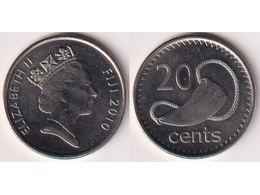 Острова Фиджи. 20 центов 2010г.