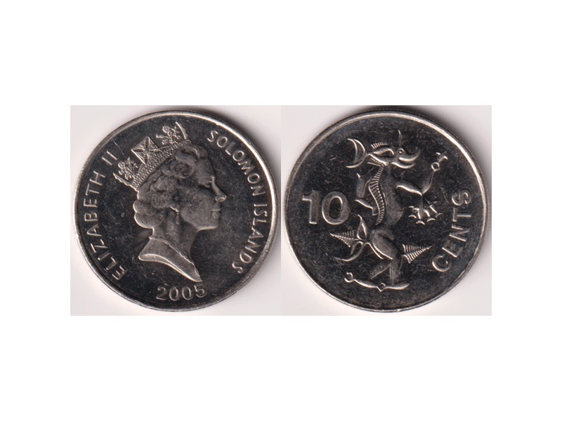 Соломоновы Острова. 10 центов 2005г.