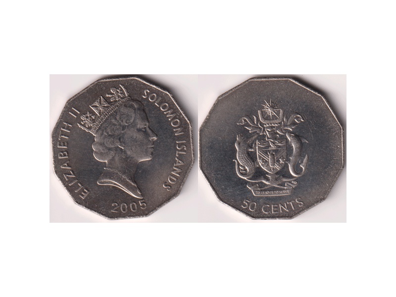 Соломоновы Острова. 50 центов 2005г.