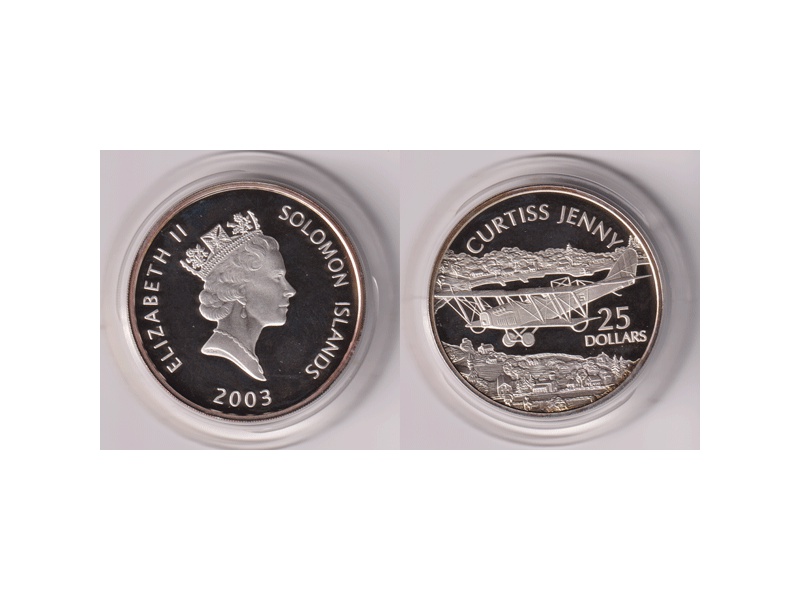 Соломоновы Острова. 25 долларов 2003г. Кёртисс.