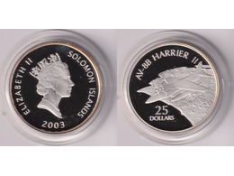 Соломоновы Острова. 25 долларов 2003г. Харриер.