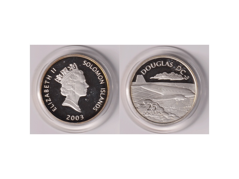 Соломоновы Острова. 25 долларов 2003г. Дуглас.