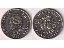 Французская Полинезия. 20 франков 1983г.