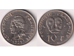 Французская Полинезия. 10 франков 1975г.