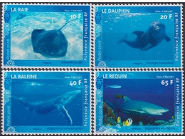 Французская Полинезия. Фауна океана. Серия марок 2008г.