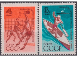 Спортивные соревнования. Почтовые марки 1969г.