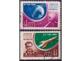 Полет космонавта Титова. Серия марок 1961г.