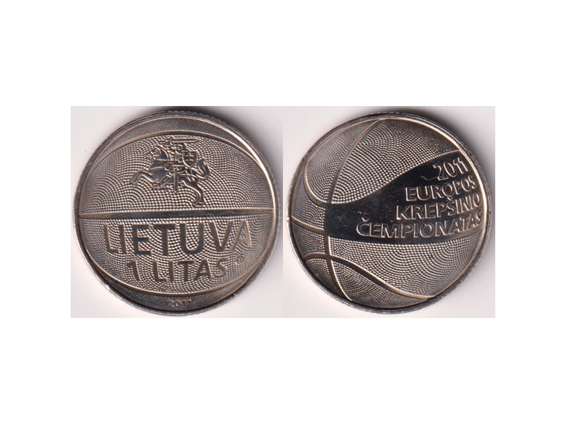 Литва. 1 лит 2011г.
