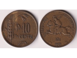 Литва. 10 центов 1925г.