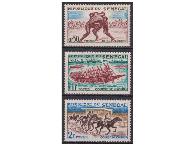 Сенегал. Виды спорта. Почтовые марки 1961г.