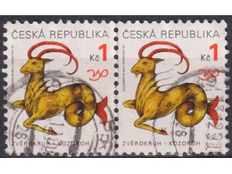 Чехия. Козерог. Почтовые марки 1998г.