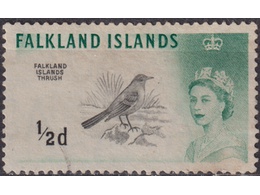 Фолклендские Острова. Птица. Почтовая марка 1960г.