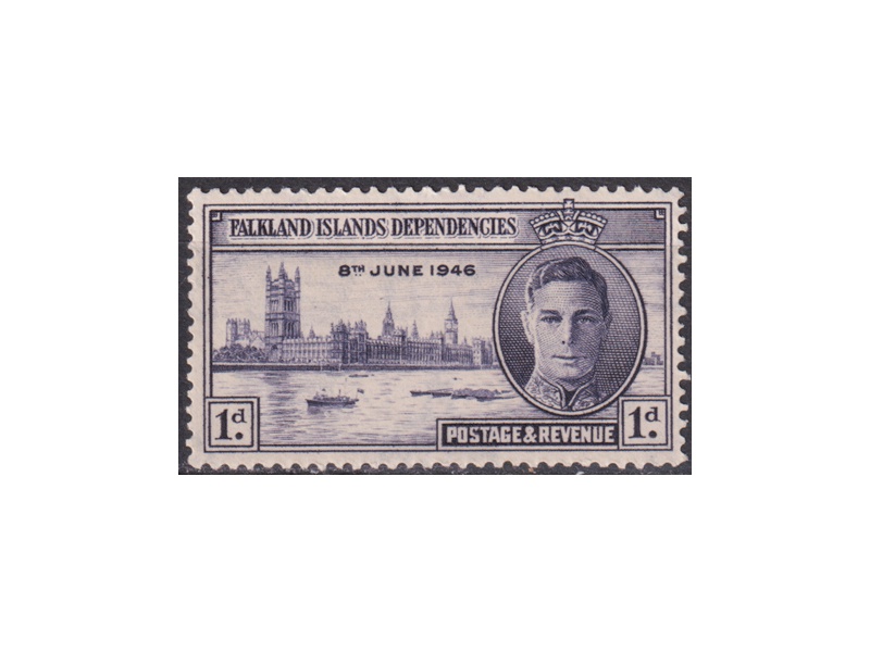 Фолклендские Острова. Георг VI. Почтовая марка 1946г.