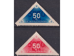 Чехословакия. Курьерские. Почтовые марки 1937г.