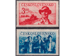 Чехословакия. 5-летие Республики. Почтовые марки 1950г.