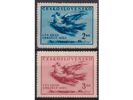 Чехословакия. Голубь мира. Серия марок 1951г.