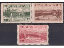 Чехословакия. Дома отдыха. Почтовые марки 1951г.