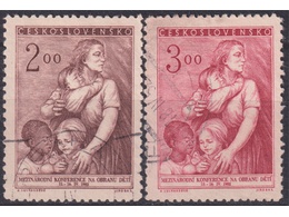 Чехословакия. Защита детей. Серия марок 1952г.