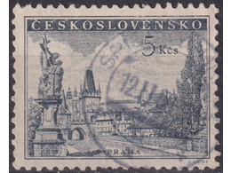 Чехословакия. Город Прага. Почтовая марка 1953г.